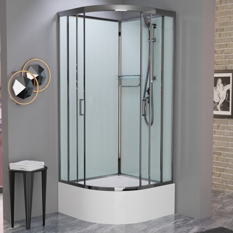 Душевая кабина Frank F400/2 Brilliant 100x100, с полотенцедержателем, стекло прозрачное, профиль хром, без крыши
