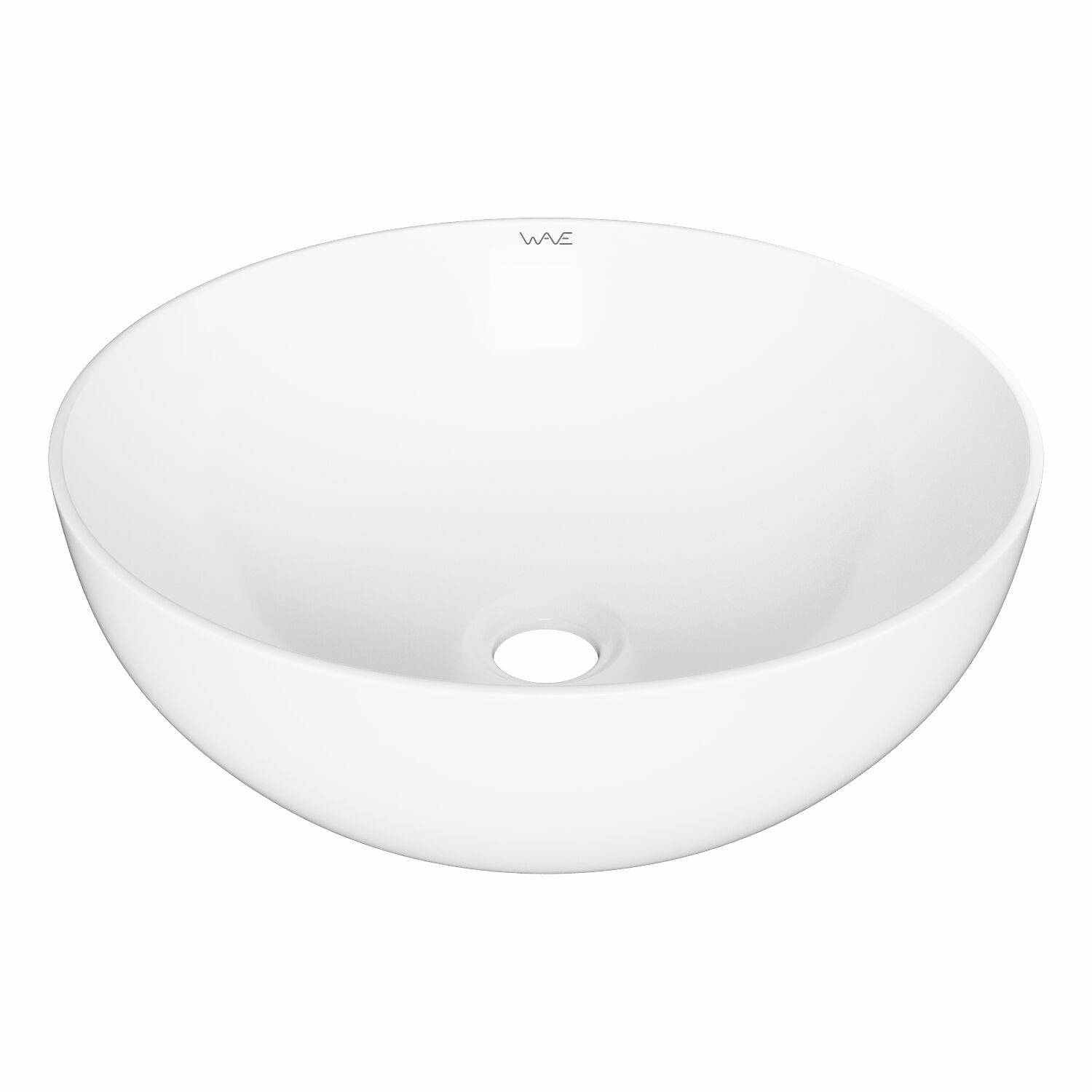 Раковина Mixline Wave Round 41x41 накладная, цвет белый