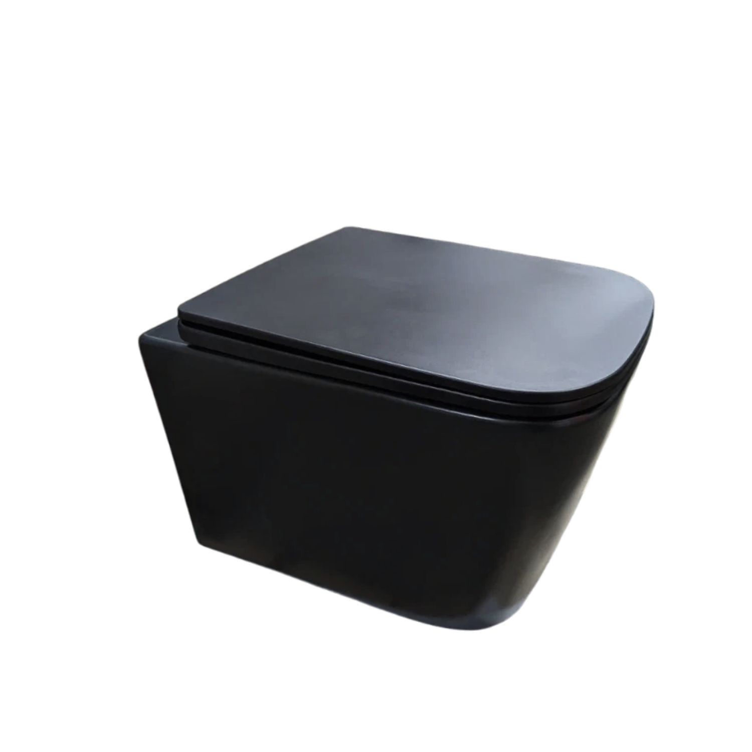 Унитаз Joki Verna T JK0711055MB подвесной, безободковый, смыв Торнадо, с сиденьем микролифт, цвет черный матовый