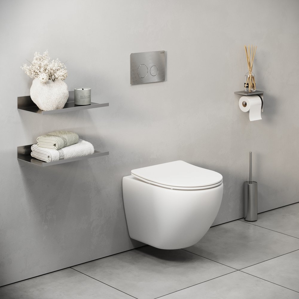 Кнопка смыва Grossman Style 700.K31.05.12M.12M для унитаза, цвет хром сатиновый - фото 1