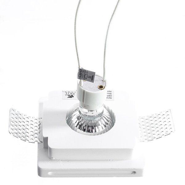 Точечный светильник Arte Lamp Invisible A9214PL-1WH, арматура белая, 10х10 см