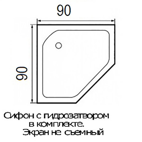 Поддон для душа Wemor 100/14 P 100x100, ABS-пластик, цвет белый - фото 1