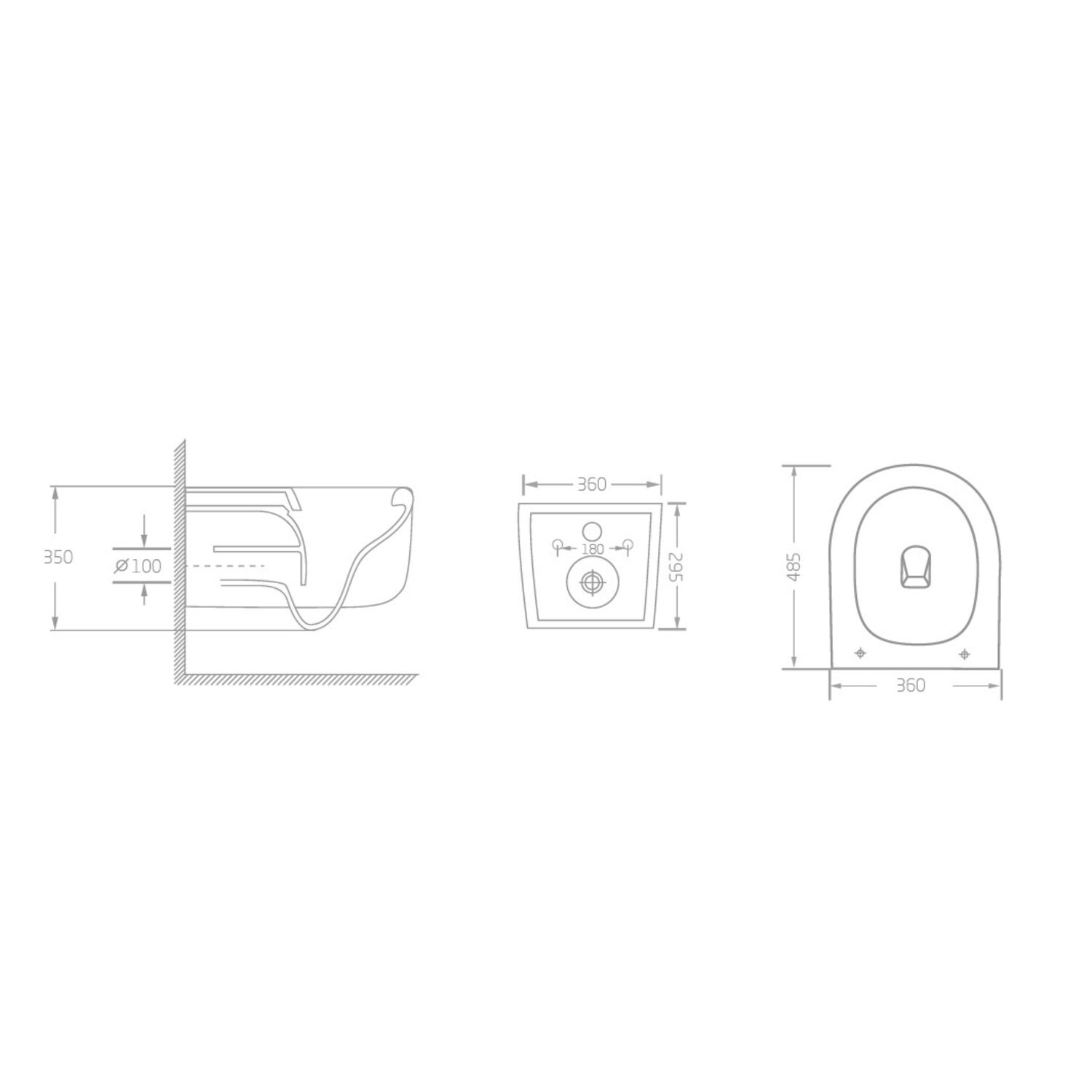 Унитаз Vincea Evo VT1-64ST подвесной, безободковый, смыв Торнадо, с сиденьем микролифт, цвет белый - фото 1