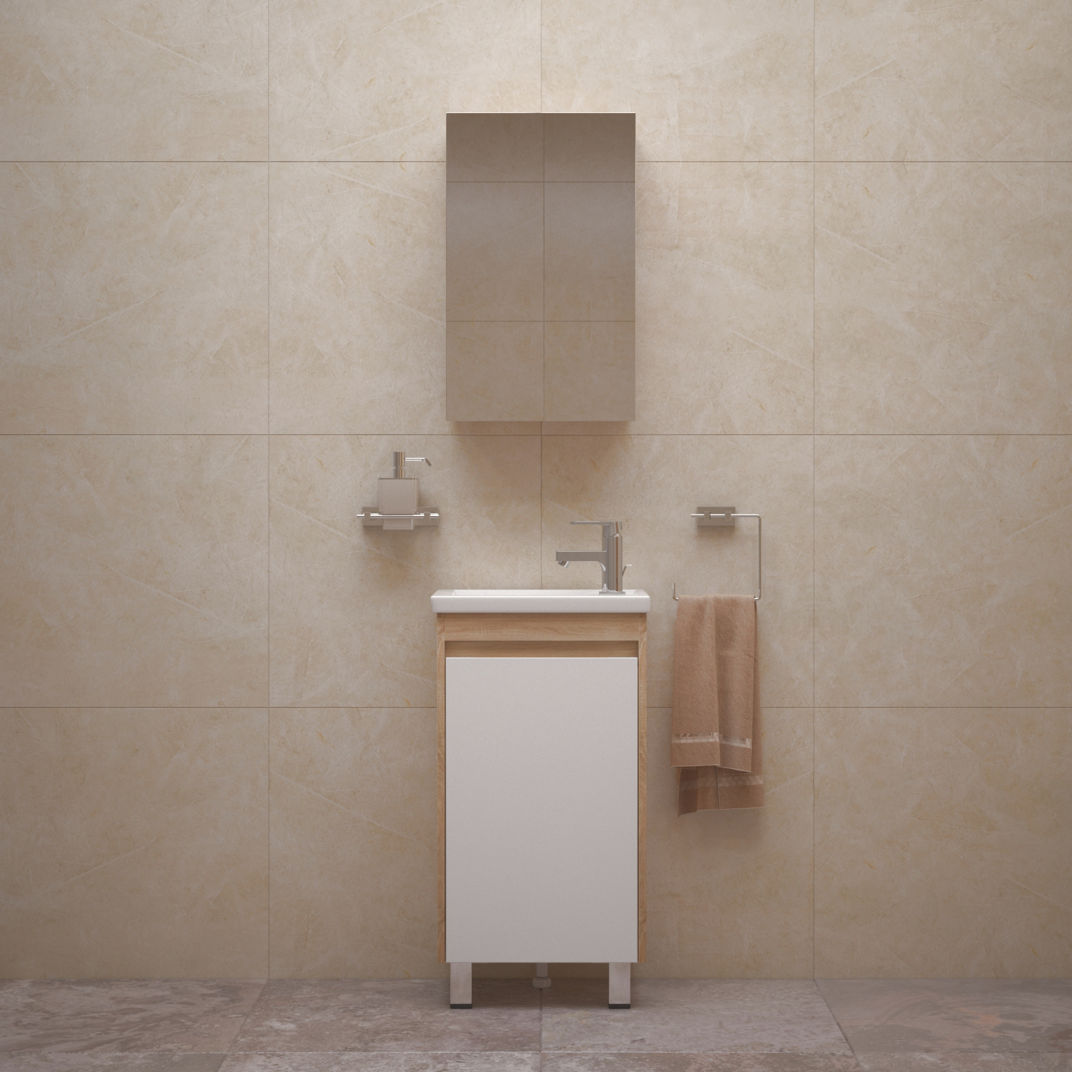 Мебель для ванной Corozo Остин 45, цвет дуб сонома