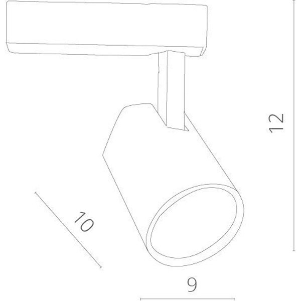 Трековый светильник Arte Lamp Amico A1811PL-1BK, арматура черная, плафон металл черный, 8х10 см - фото 1