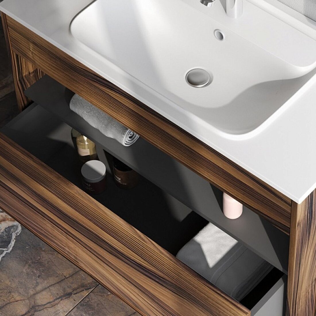 Тумба под раковину AM.PM Func 100, цвет дуб крафт - фото 1