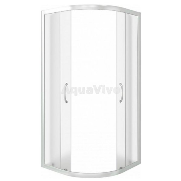 Душевой уголок Good Door Latte R-100-G-WE 100х100, стекло грейп, профиль белый