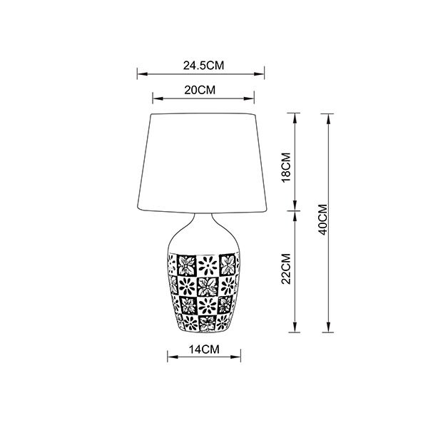 Настольная лампа Arte Lamp Twilly A4237LT-1GY, арматура серая, плафон ткань белая, 25х25 см - фото 1