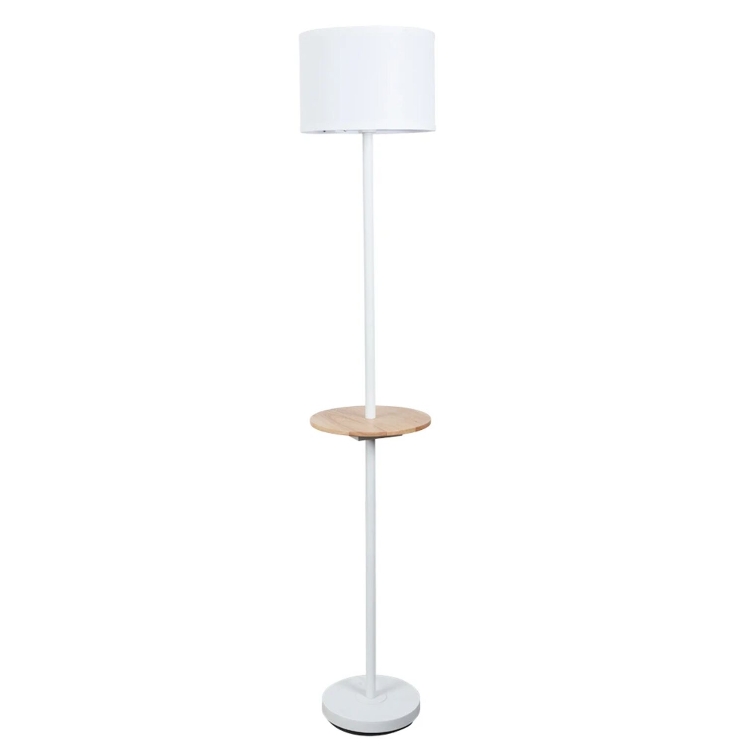 Торшер Arte Lamp Combo A4056PN-1WH, арматура белая, плафон ткань белая