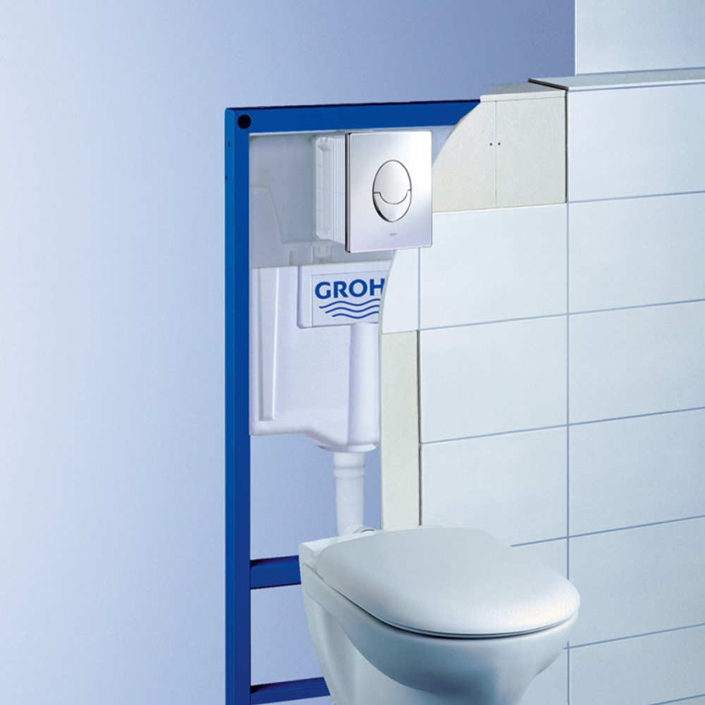 Комплект: Инсталляция Grohe 38721001 кнопка хром+AM.PM X-Joy C851900SC белый унитаз