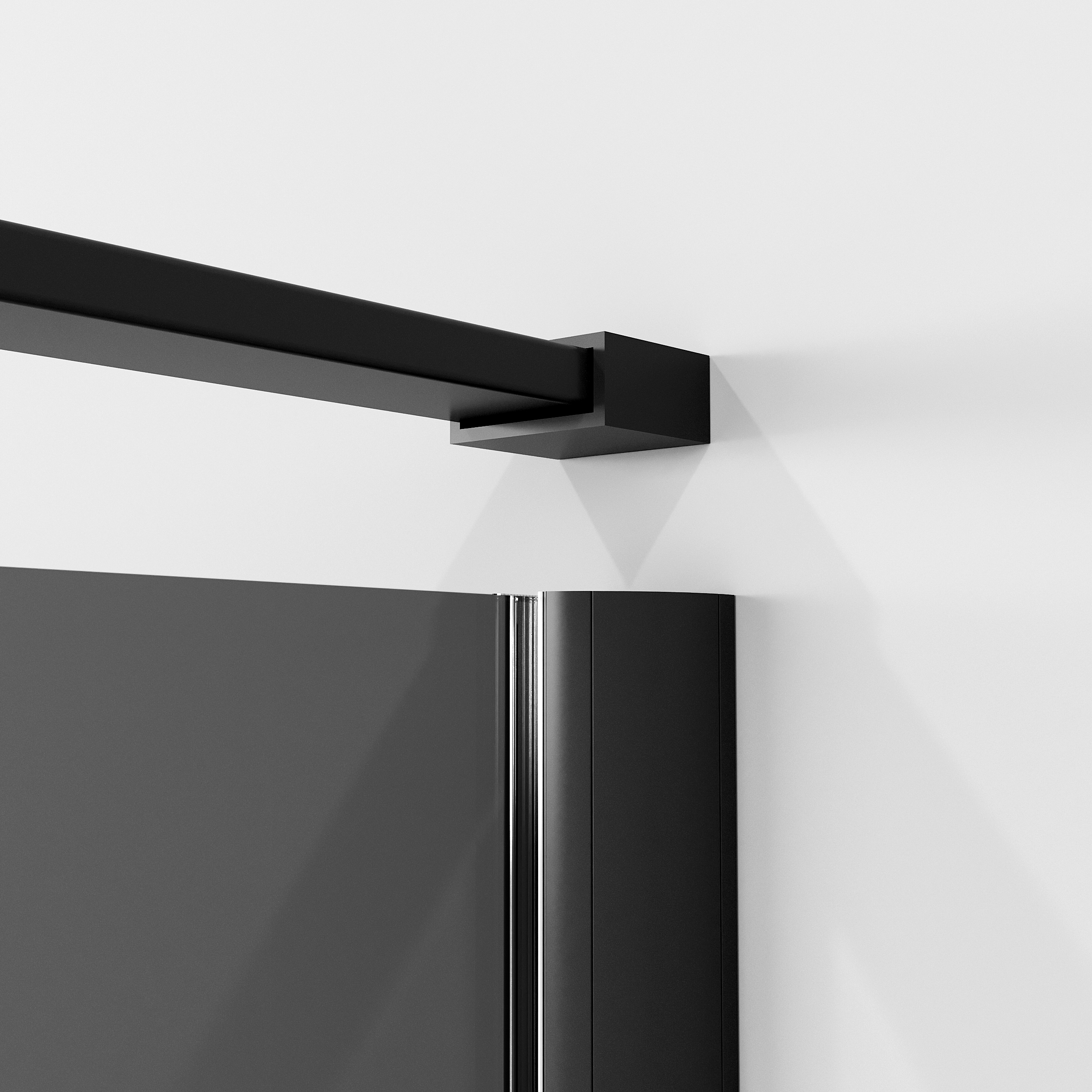 Душевой уголок Niagara Nova NG-2832-34 Black 100x100, стекло тонированное, профиль черный матовый