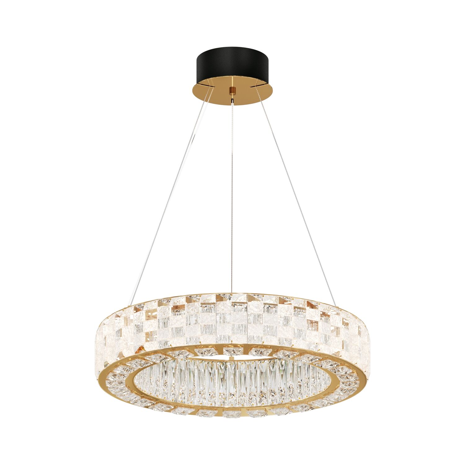 Подвесной светильник Maytoni Castello MOD336PL-L120G3K, арматура золото, профиль хрусталь прозрачный