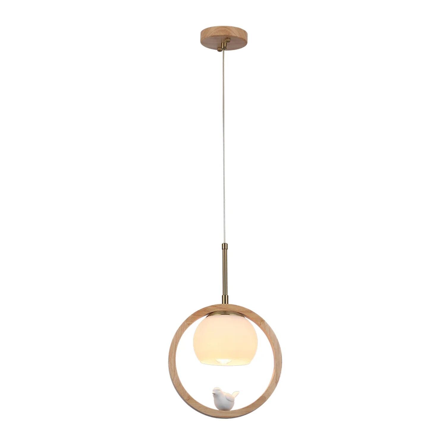 Подвесной светильник Arte Lamp Caprice A4182SP-1BR, арматура коричневая, плафон стекло белое