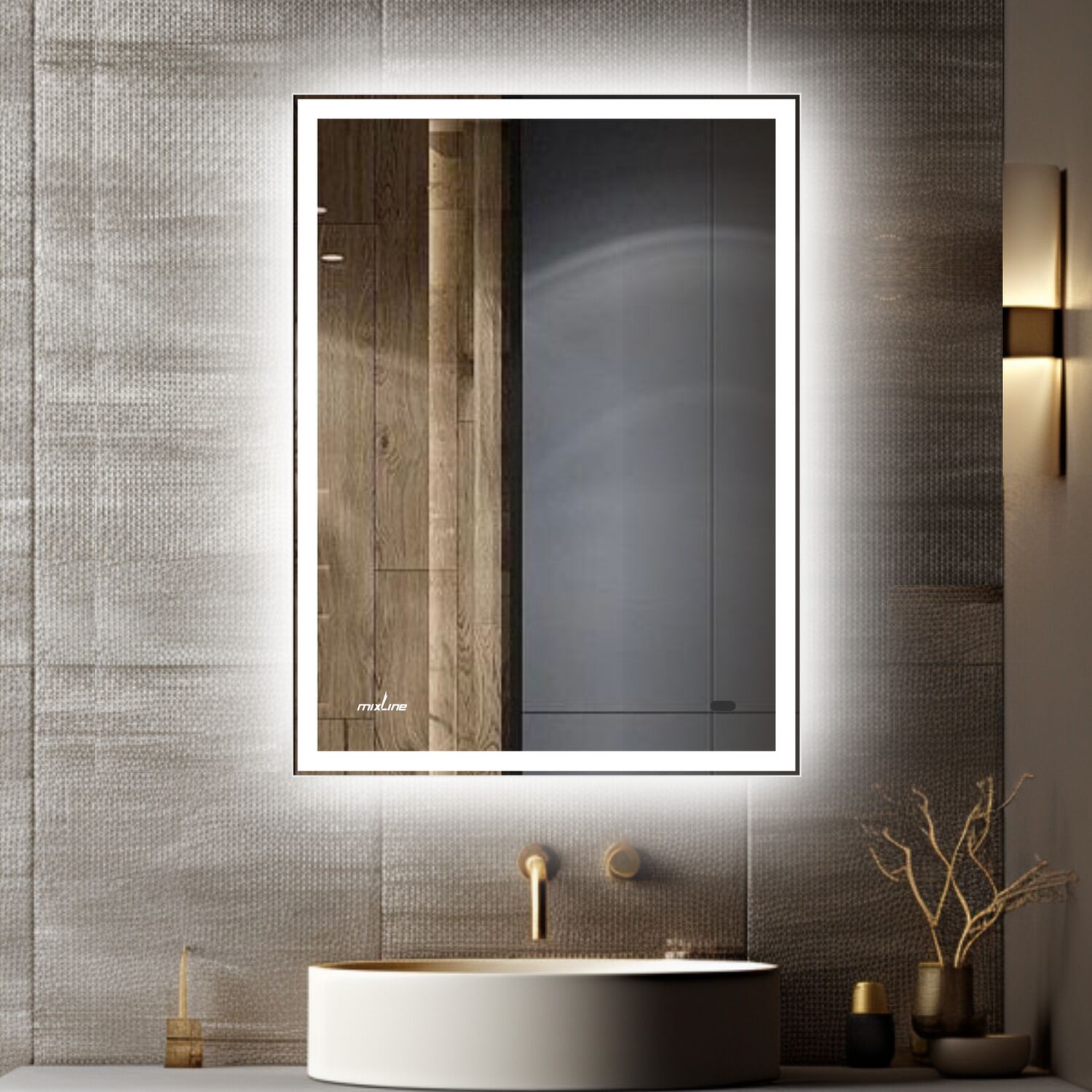 Зеркало Mixline Велес 60x80, с подсветкой - фото 1