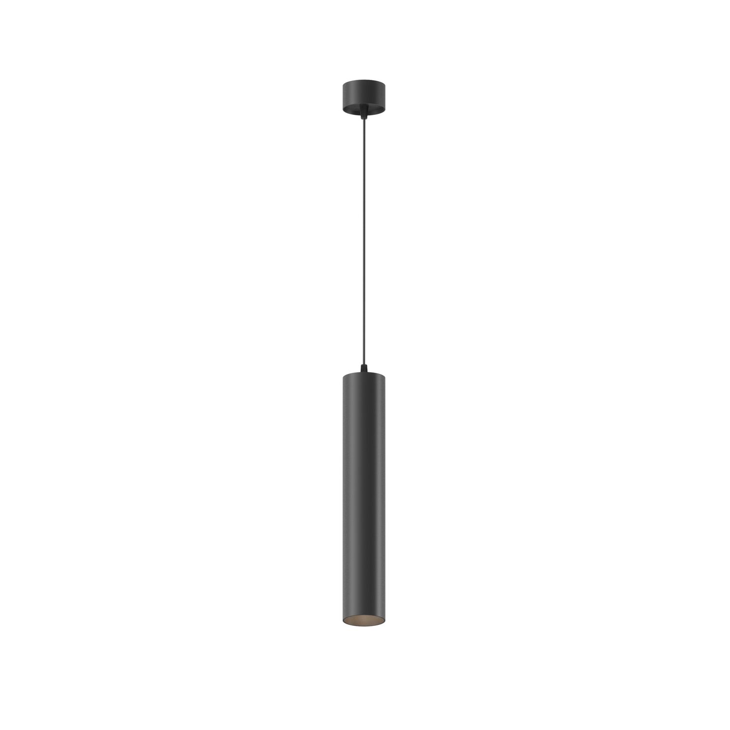 Подвесной светильник Maytoni Focus LED P072PL-L12B4K-1, арматура черная, профиль алюминий черный