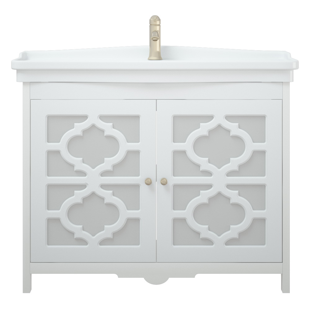 Тумба под раковину Corozo Манойр 85, цвет белый - фото 1