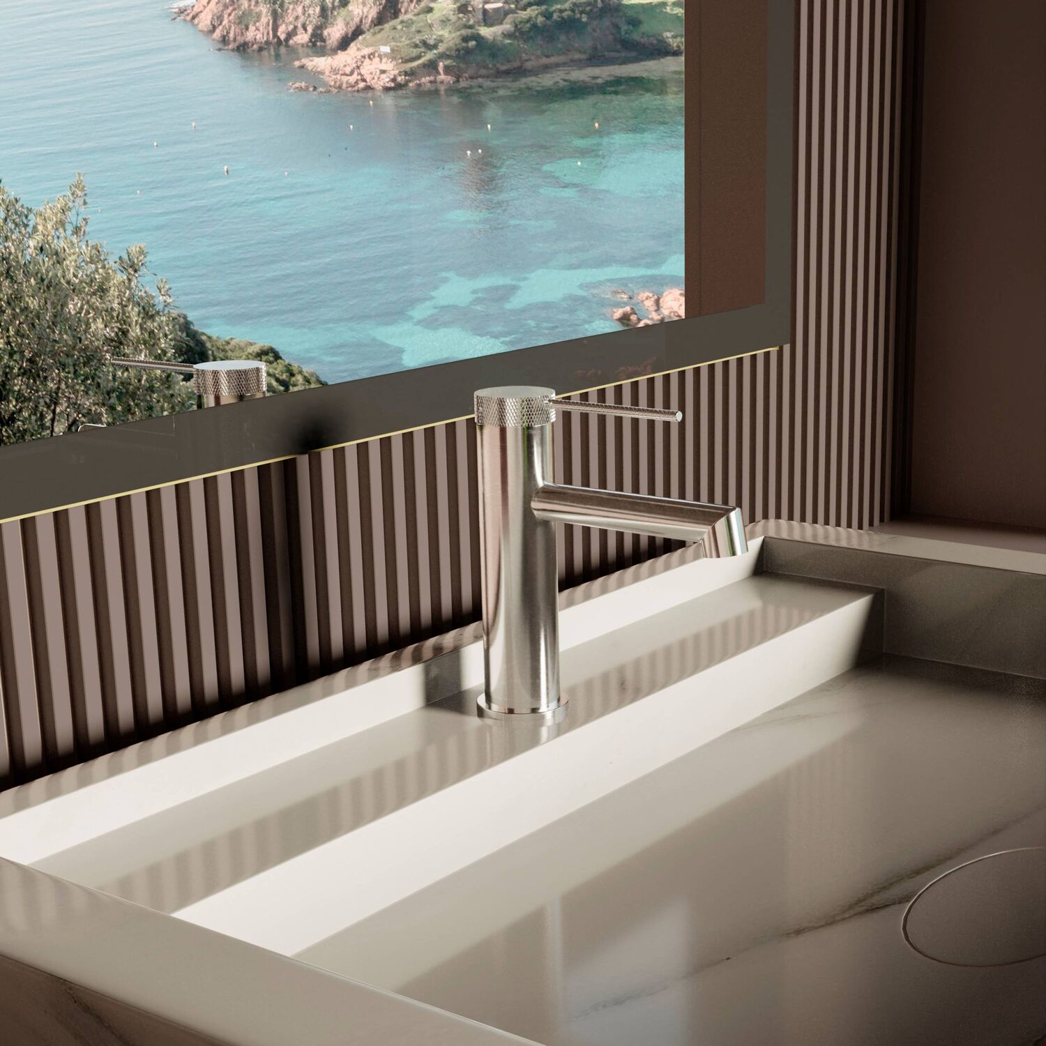 Смеситель Vincea Rim VBF-2RM1CH для раковины, цвет хром - фото 1