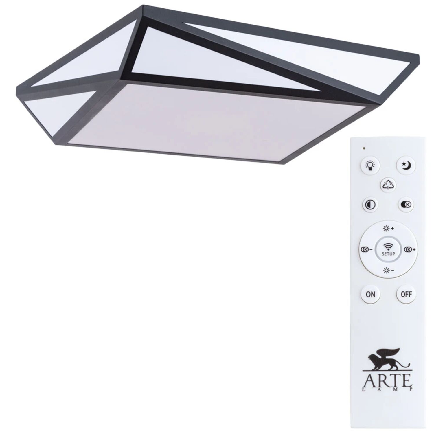 Потолочный светильник Arte Lamp Multi-Piazza A1929PL-1BK, арматура черный, плафон акрил белый