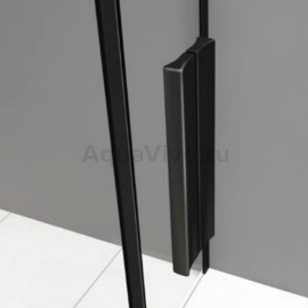 Душевой уголок Good Door Galaxy WTW+SP-C-B 150x70, стекло прозрачное, профиль черный - фото 1