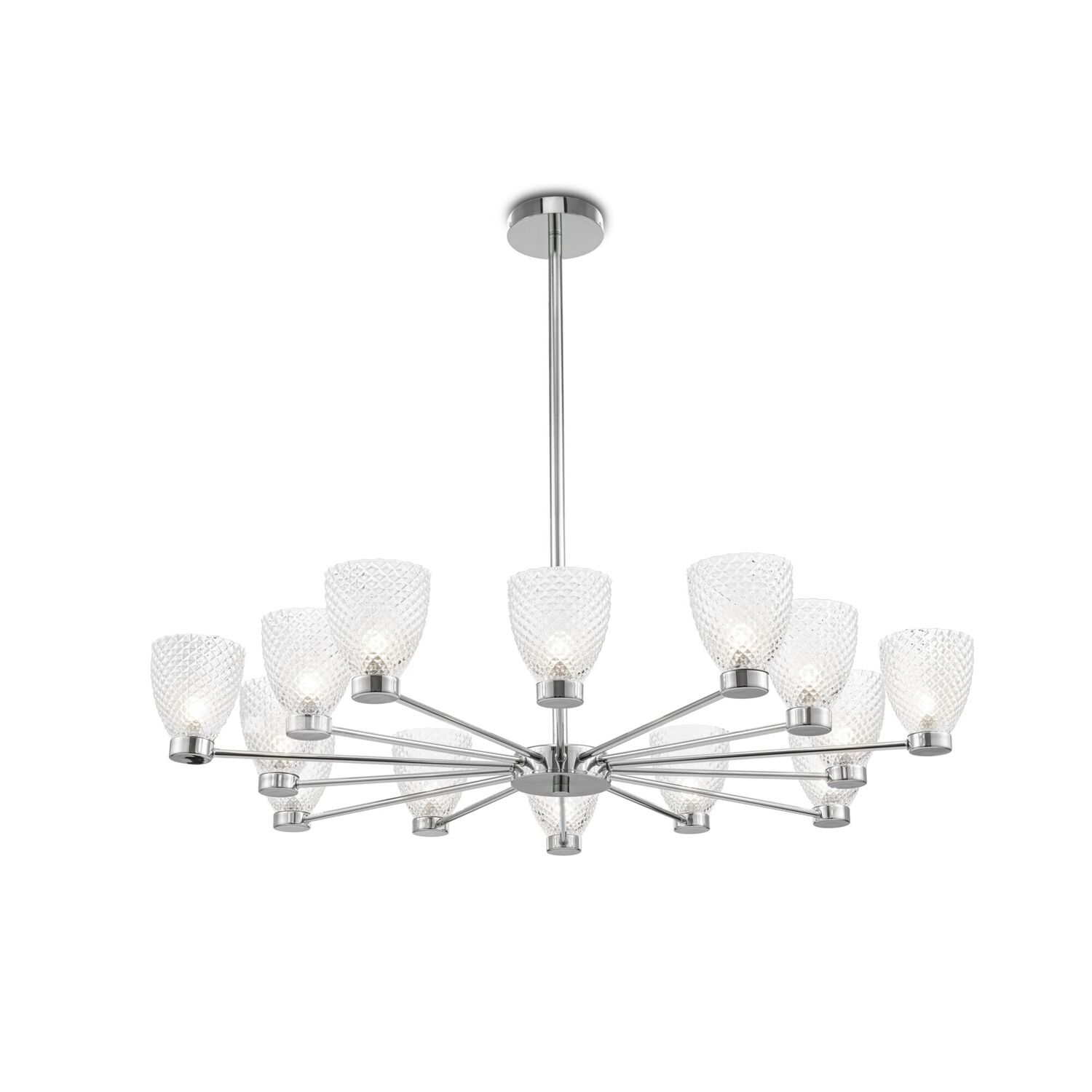 Подвесной светильник Maytoni Ralar MOD068PL-14CH, арматура хром, плафон стекло прозрачное