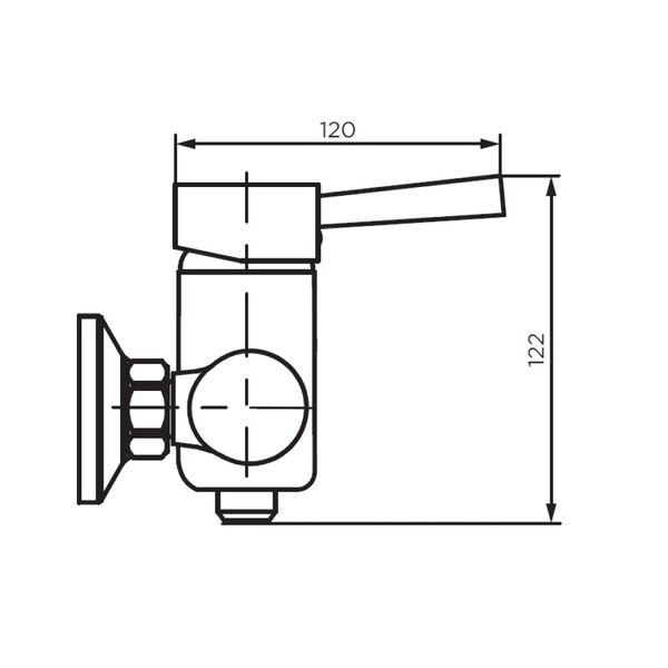 Смеситель Dorff Logic D3020000SS для душа, нержавеющая сталь