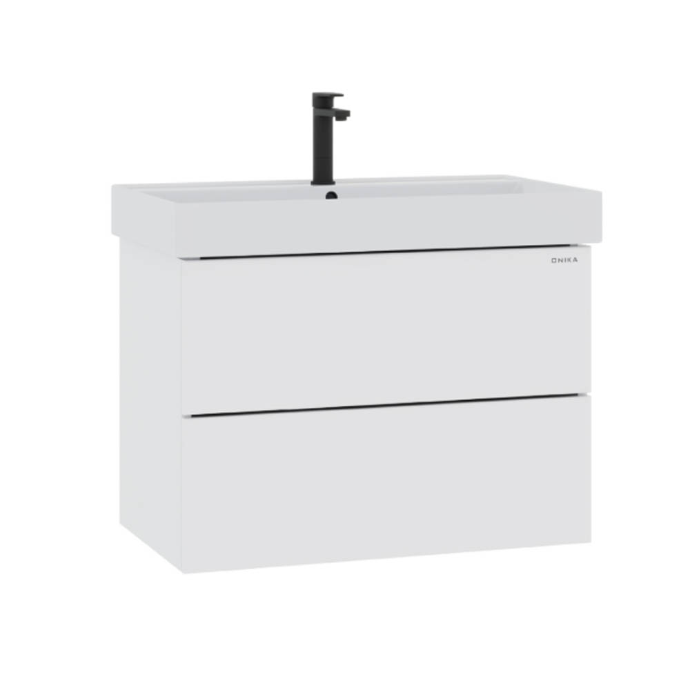 Мебель для ванной Оника Эсквана 80, подвесная, цвет белый