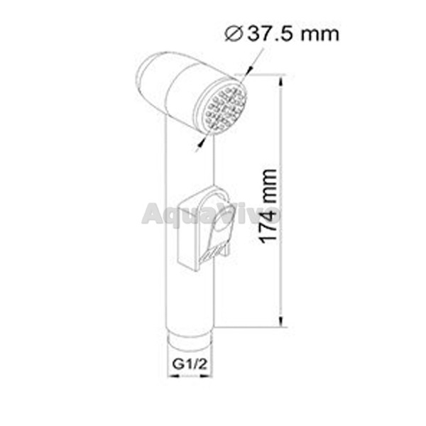 Гигиенический душ WasserKRAFT Main A14156,со встраиваемым смесителем