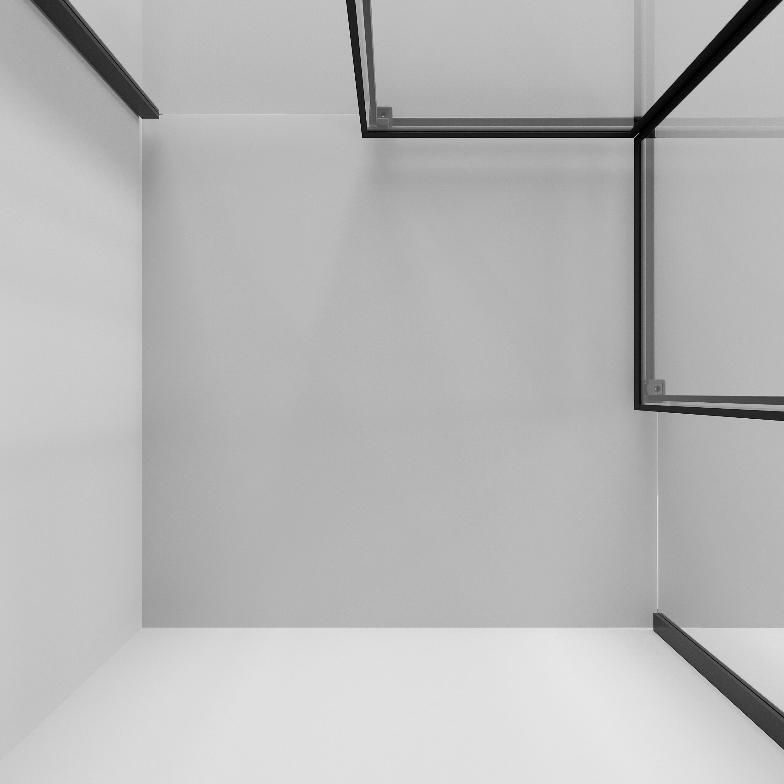 Душевой уголок Niagara Nova NG-6828-34 Black 80x80, стекло прозрачное., профиль черный матовый
