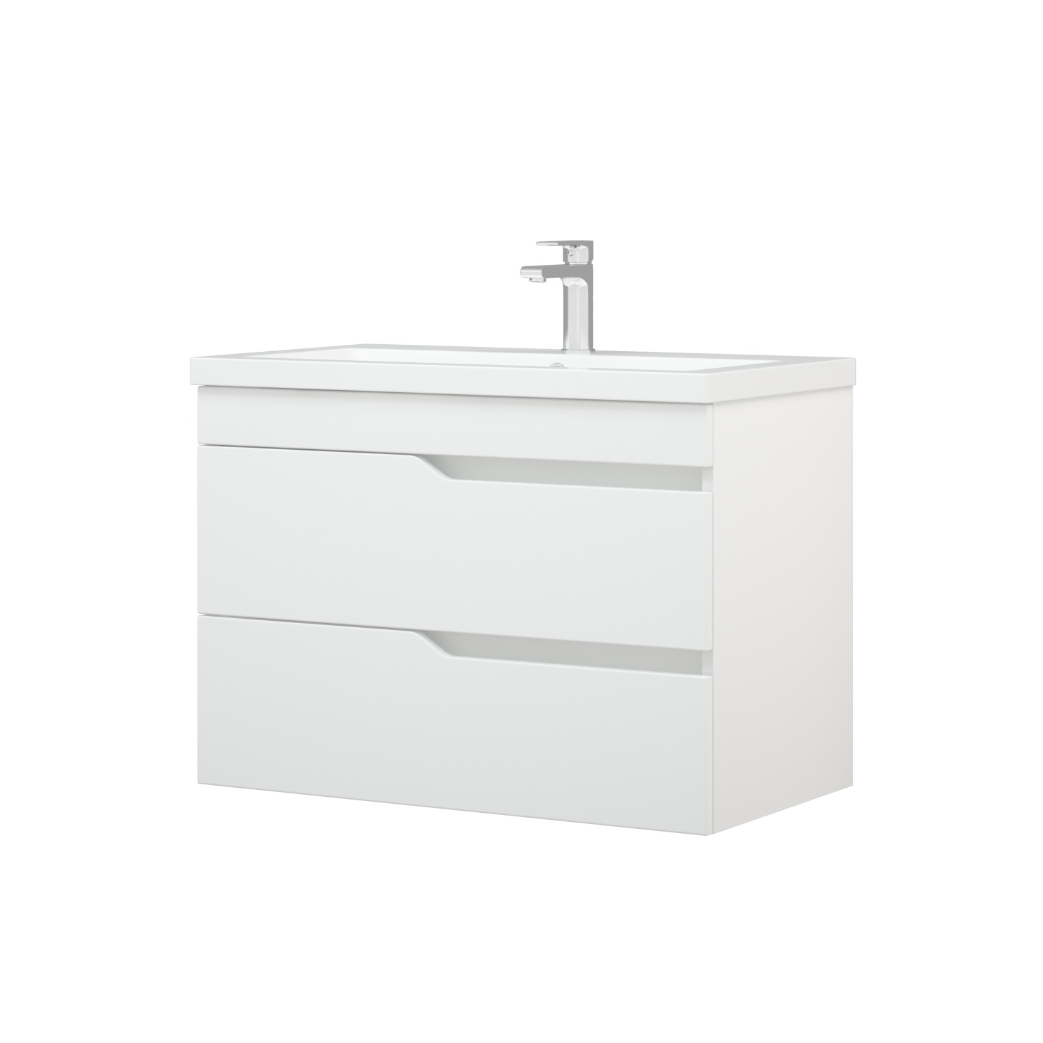 Тумба под раковину Corozo Теона 70 подвесная, цвет белый - фото 1