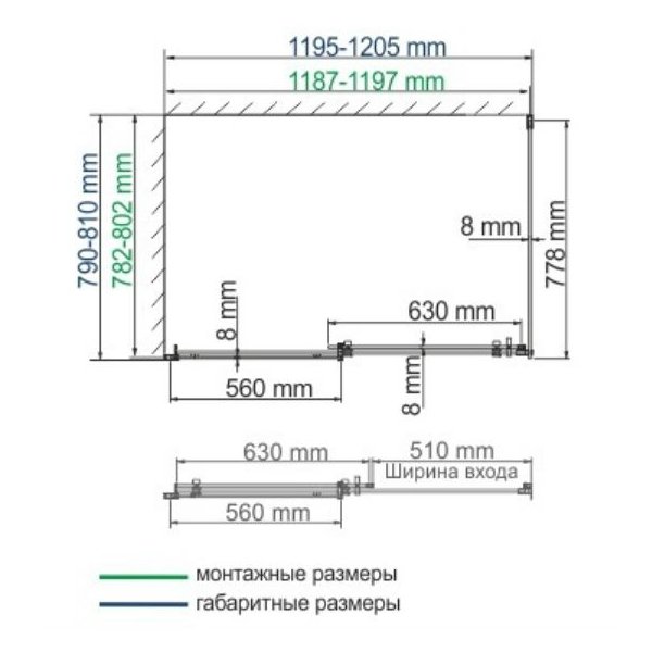 Душевой уголок WasserKRAFT Dinkel WasserSchutz 58R06 120x80, стекло прозрачное, профиль серебристый - фото 1