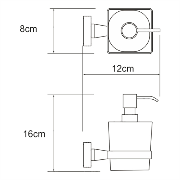 Дозатор WasserKRAFT Dill K-3999 для жидкого мыла, цвет хром - фото 1