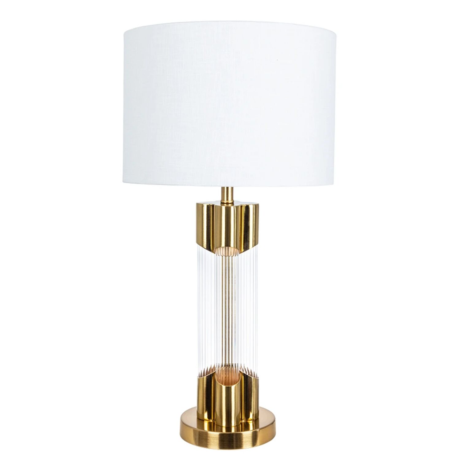 Декоративная настольная лампа Arte Lamp Stefania A5053LT-1PB, арматура полированная медь, плафон ткань белая
