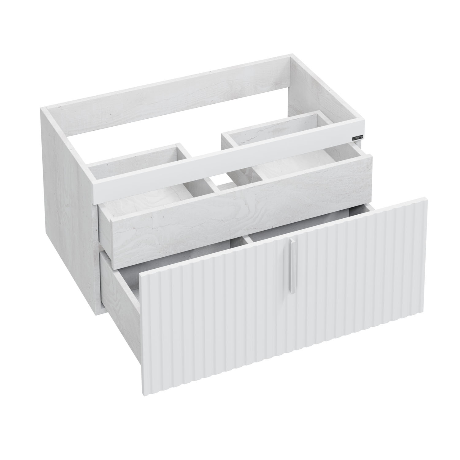 Тумба под раковину Санта Юпитер 80, цвет белый / беленое дерево - фото 1