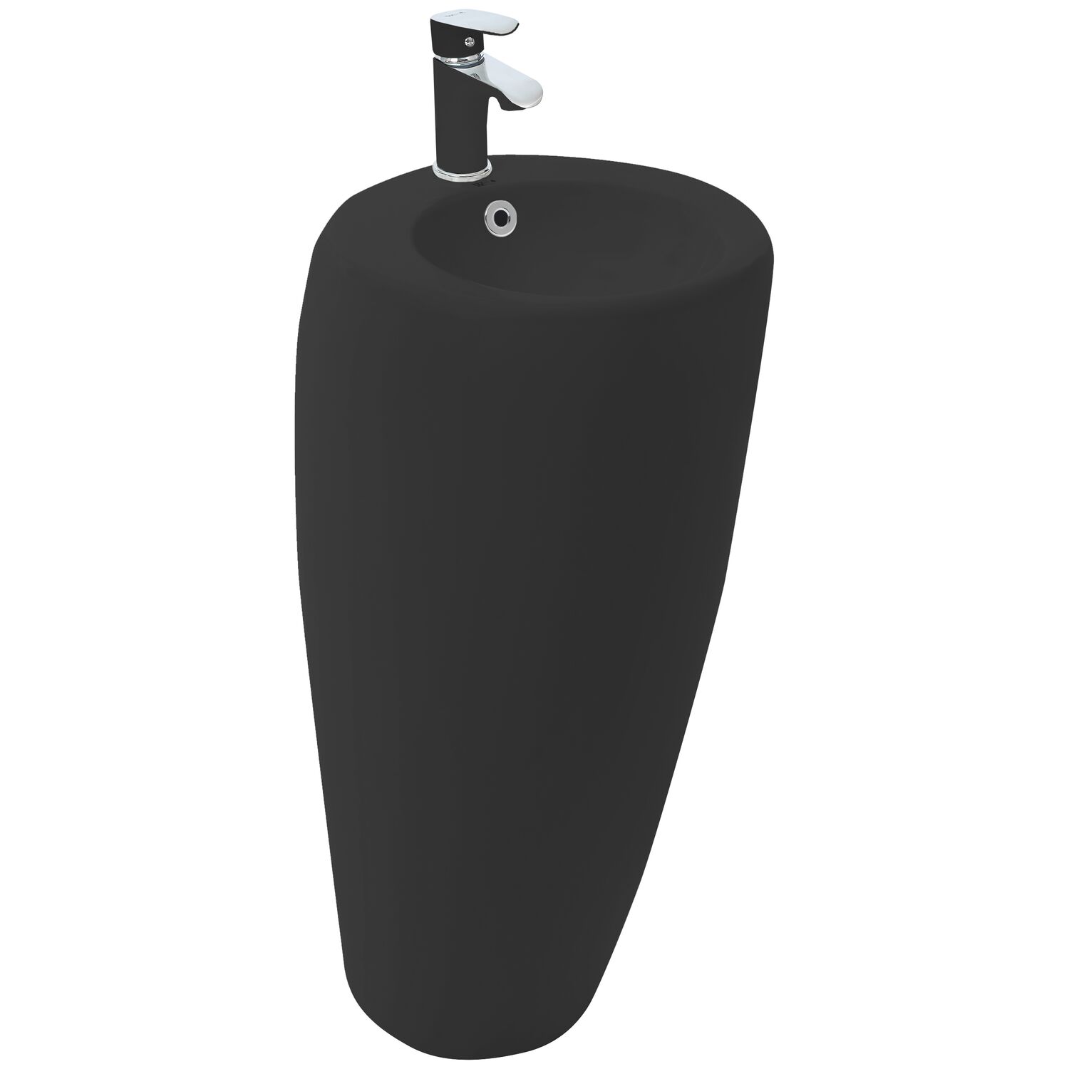 Раковина Weltwasser Leerbach 3838 MT-BL, 38х38 см, цвет черный матовый