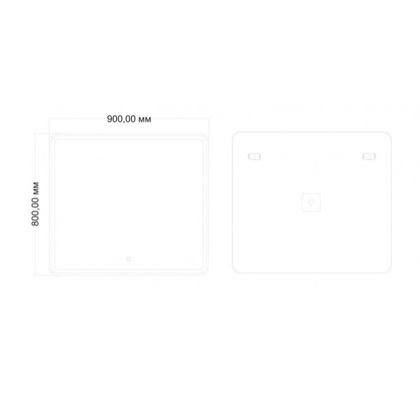 Зеркало Art & Max Vita 90x80, с подсветкой и диммером