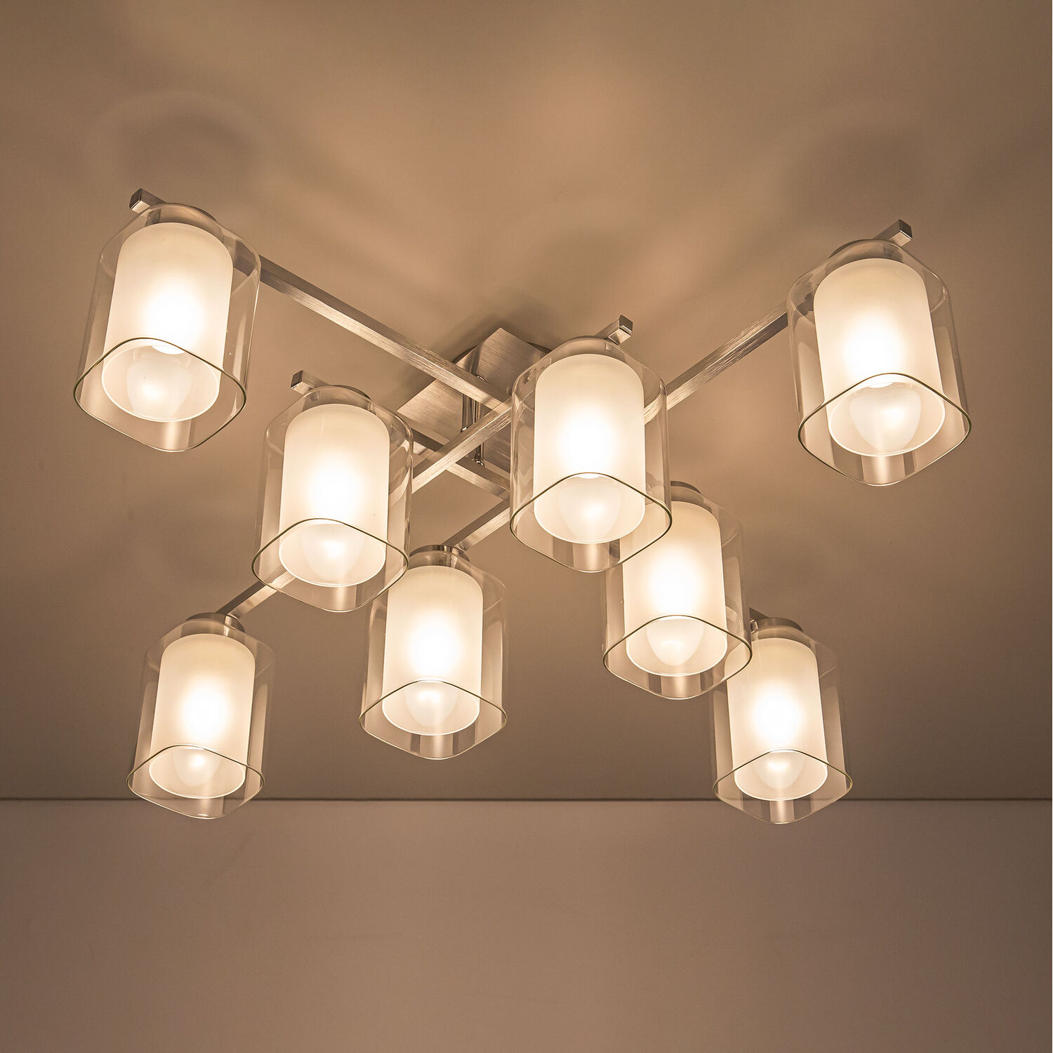 Потолочная люстра Citilux Диез CL111180, арматура алюминий, плафоны стекло прозрачное - фото 1