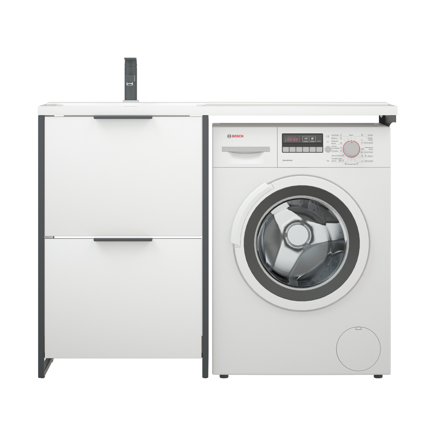 Тумба под раковину Corozo Гера 57 Z напольная, цвет белый - фото 1