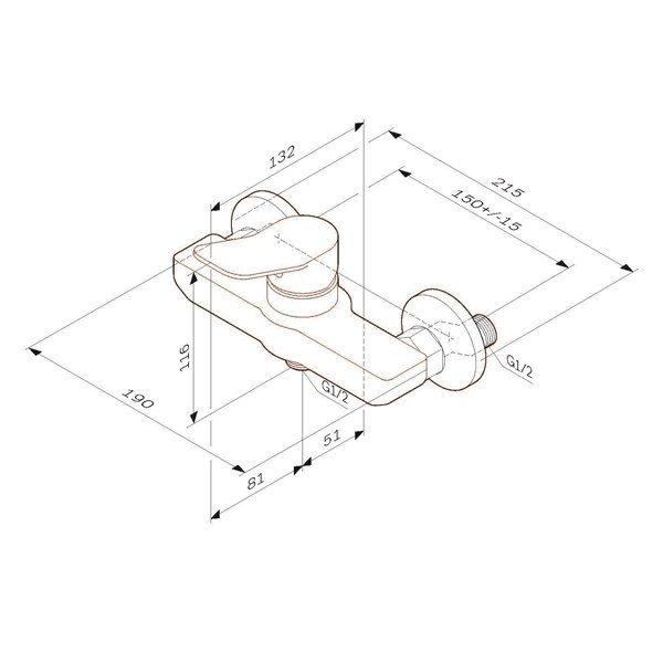 Смеситель AM.PM X-Joy F85A20022 для душа, цвет черный