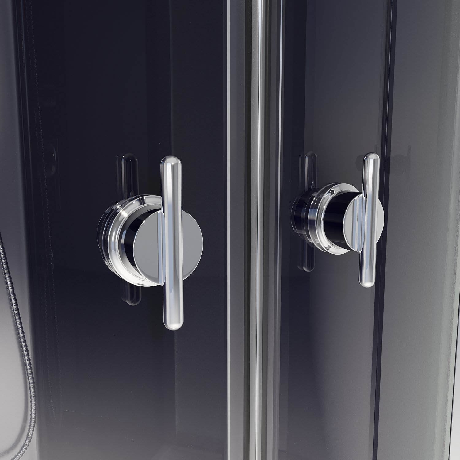 Душевая кабина Niagara Eco E100/70/40L/TN 100х70, левая, стекло тонированное, профиль серебро, с крышей