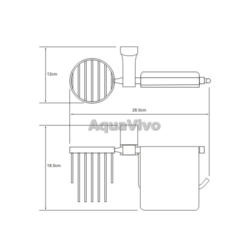 Держатель туалетной бумаги WasserKRAFT Leine K-5059 и освежителя, цвет хром