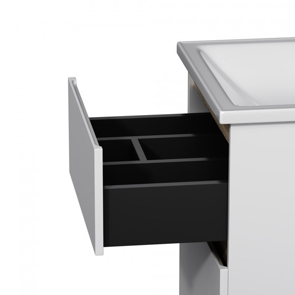 Тумба под раковину AM.PM X-Joy 55 напольная, цвет белый глянец/дерево - фото 1