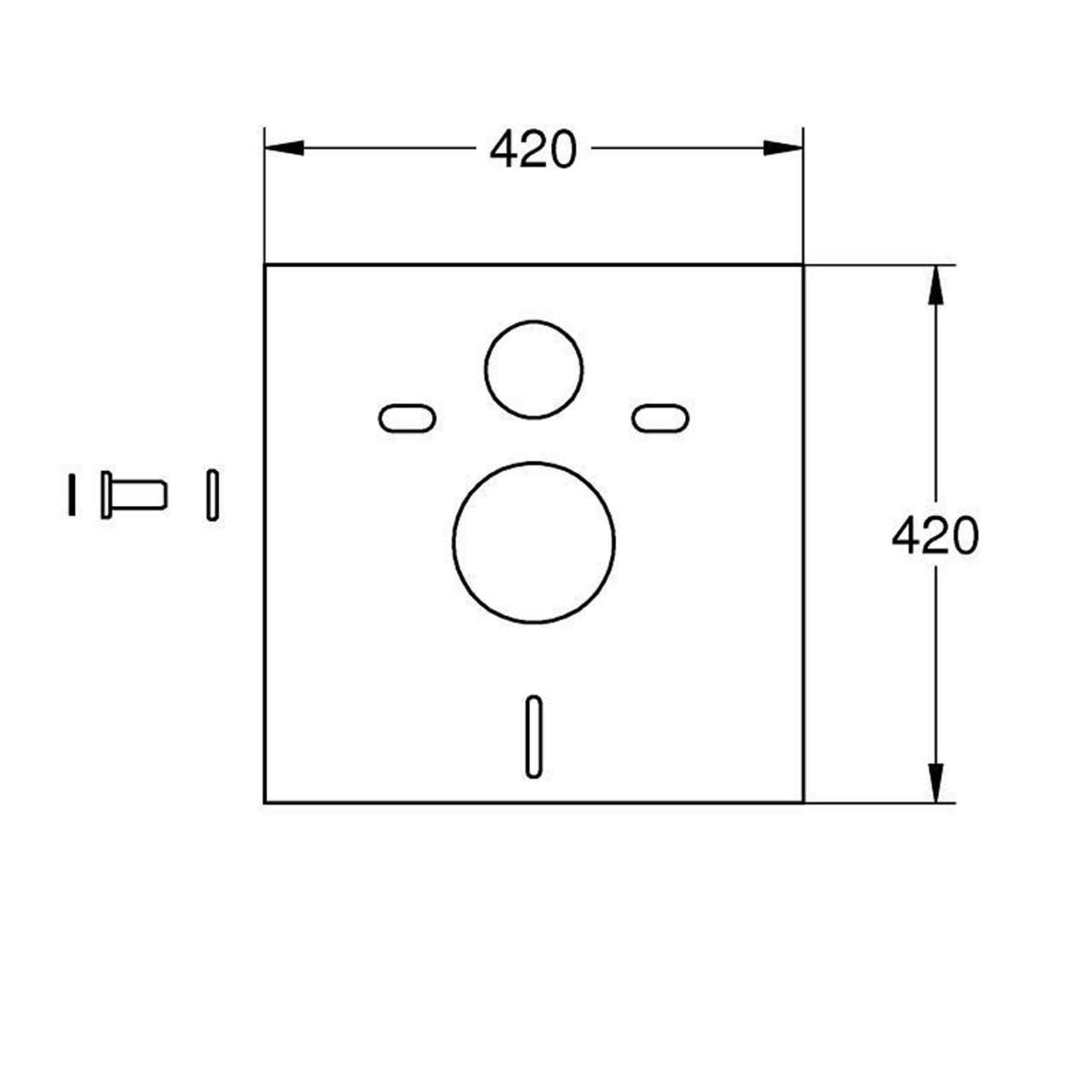 Комплект: Инсталляция Grohe 4 в 1 38929000 кнопка хром+Verna JK3021022 белый унитаз