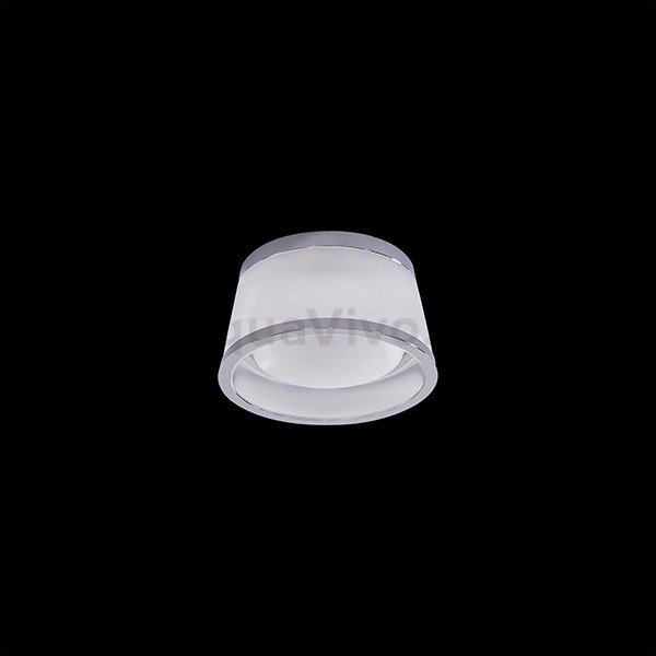 Точечный светильник Citilux Сигма CLD003S1, арматура хром, плафон стекло белое, 7х7 см