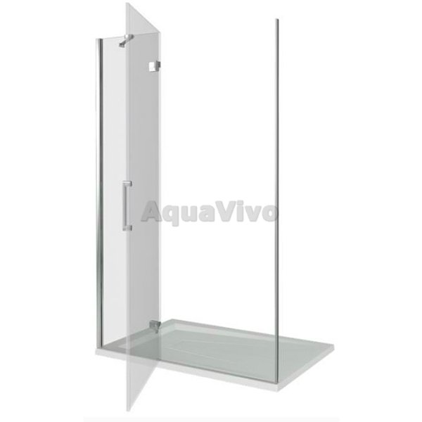 Душевая дверь Good Door Saturn WTW-120-C-CH-L 120, стекло прозрачное, профиль хром, левая - фото 1