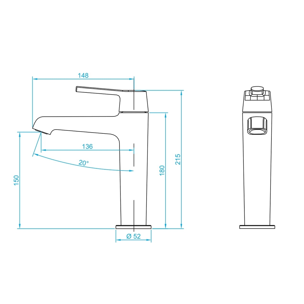 Смеситель RGW Shower Panels SP-301 для раковины, цвет хром - фото 1