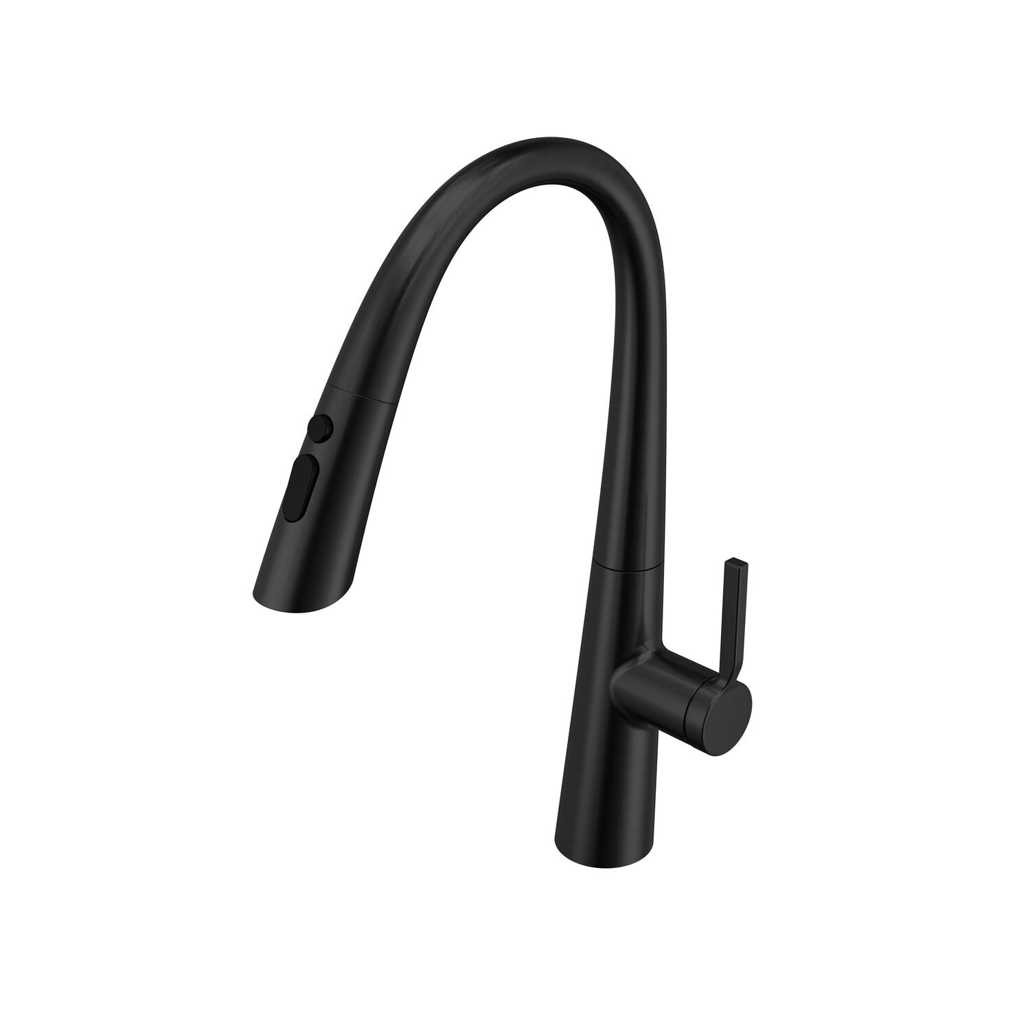 Смеситель Vincea VKF-176MB для кухни, с выджвижным изливом, цвет черный