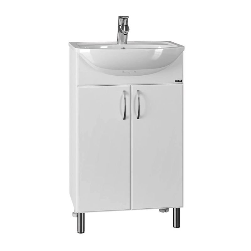 Тумба под раковину Санта Сити 50 напольная, с дверцами, цвет белый - фото 1