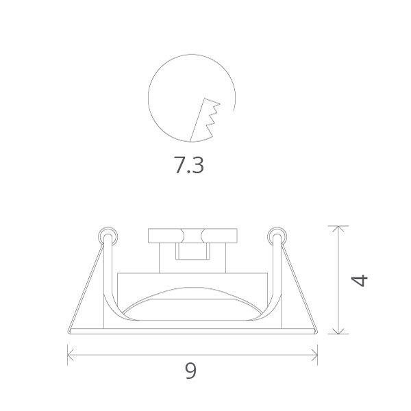 Точечный светильник Arte Lamp Accento A3219PL-1SS, арматура серебро, 9х9 см - фото 1