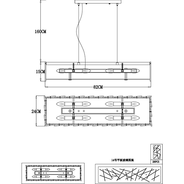 Подвесная люстра Arte Lamp Galatea A1222LM-8CC, арматура хром, плафон хрусталь прозрачный, 82х24 см - фото 1