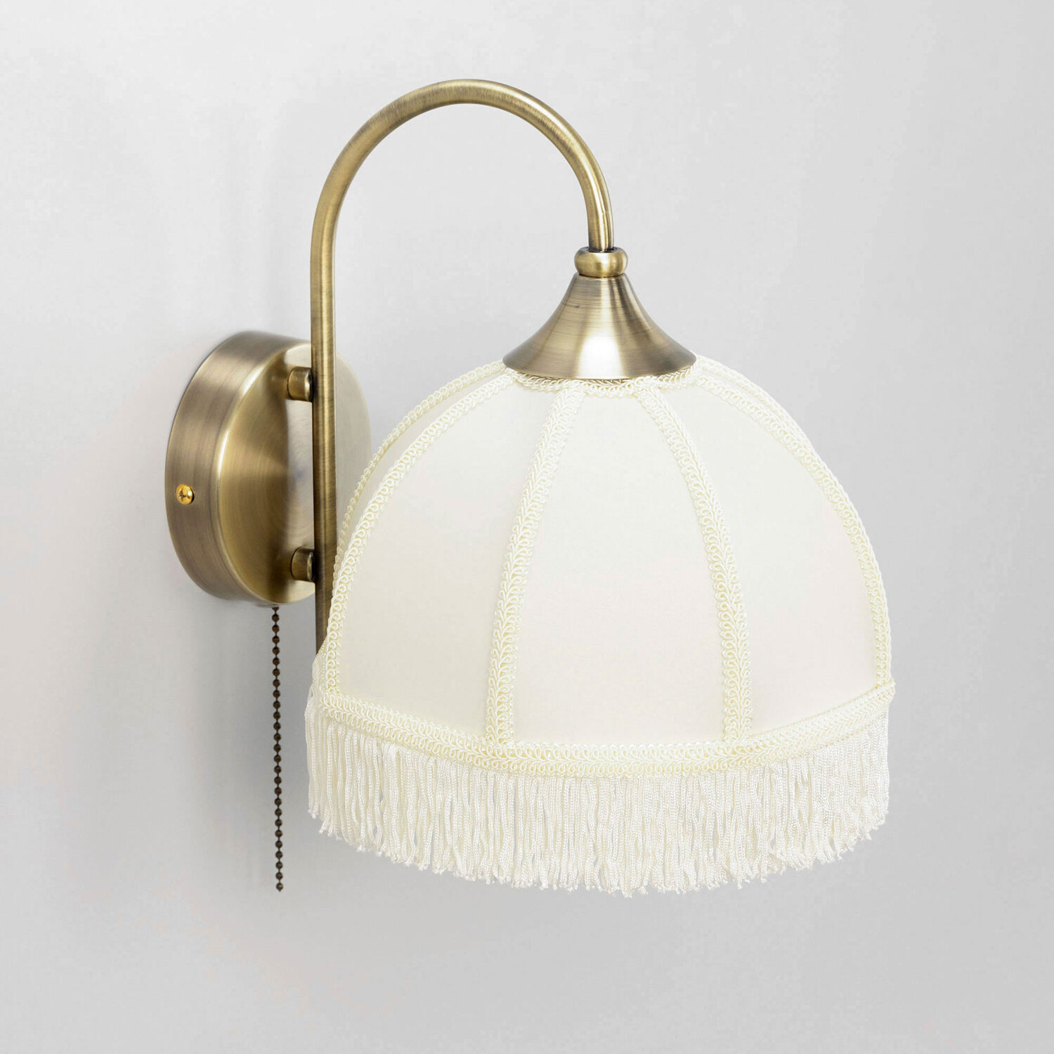 Бра Citilux Базель CL407311, арматура бронза, плафоны текстиль бежевый - фото 1